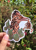 "Roadrunner Snack Time" 4 Inch Waterproof Glossy Vinyl Sticker
