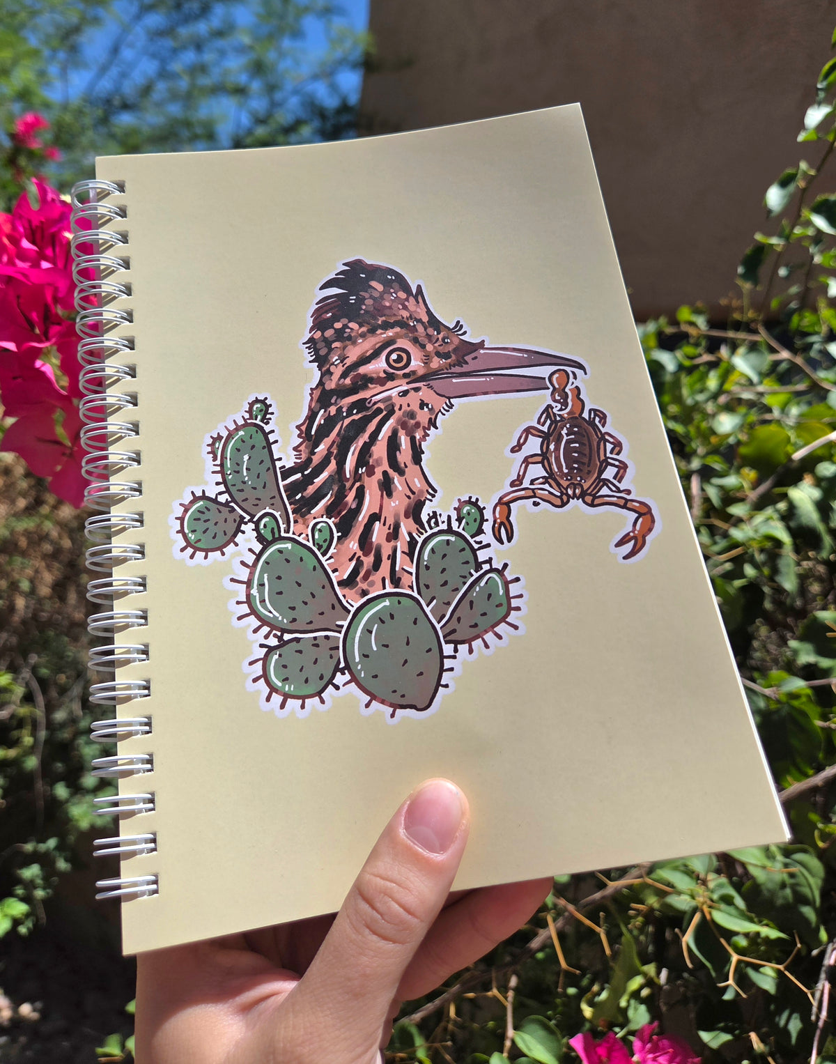 "Roadrunner Snack Time" A5 Spiral Notebook