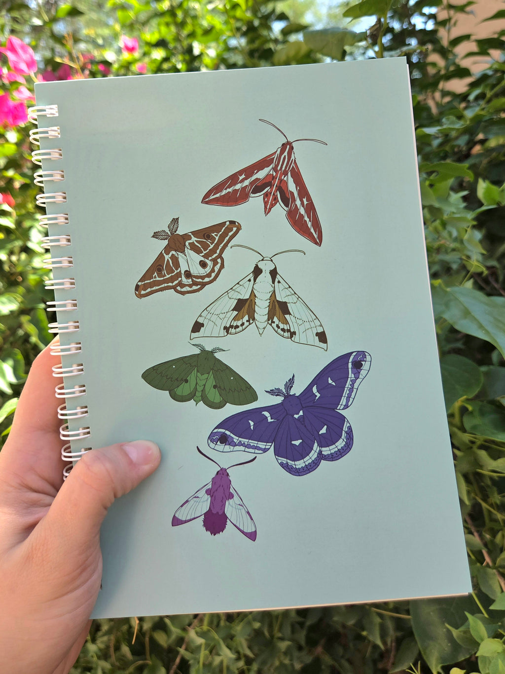 Moth Rainbow A5 Spiral Notebook