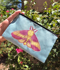 "Rosy Maple Moth" Canvas Pencil Bag
