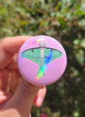 "Luna Moth" 1.5 Inch Holographic Button Pin
