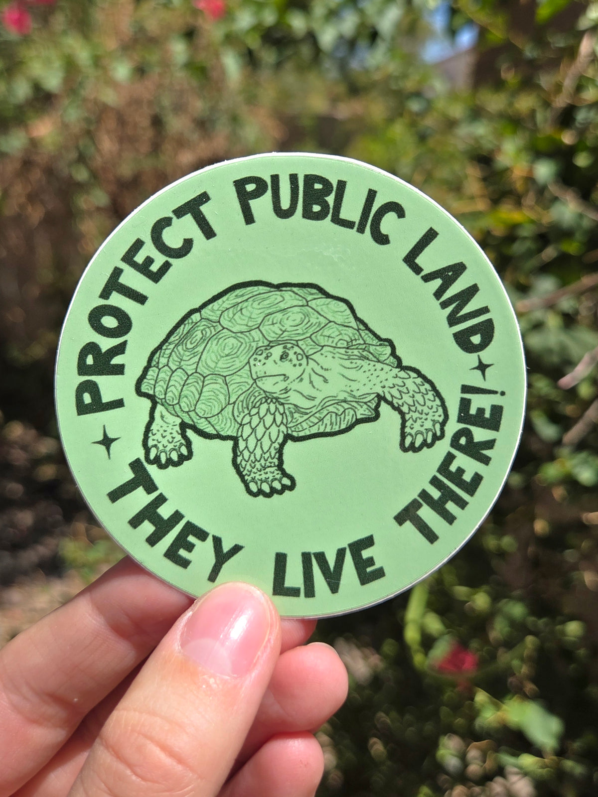 "Protect Public Land, They Live There!" 3 Inch Waterproof Glossy Vinyl Sticker