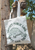 "Protect Public Land, They Live There!" Canvas Tote Bag